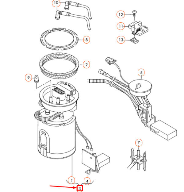 8E0919051CN - NEW AUDI A4 B7 FUEL PUMP ASSEMBLY 8E0919051CN ORIGINAL
