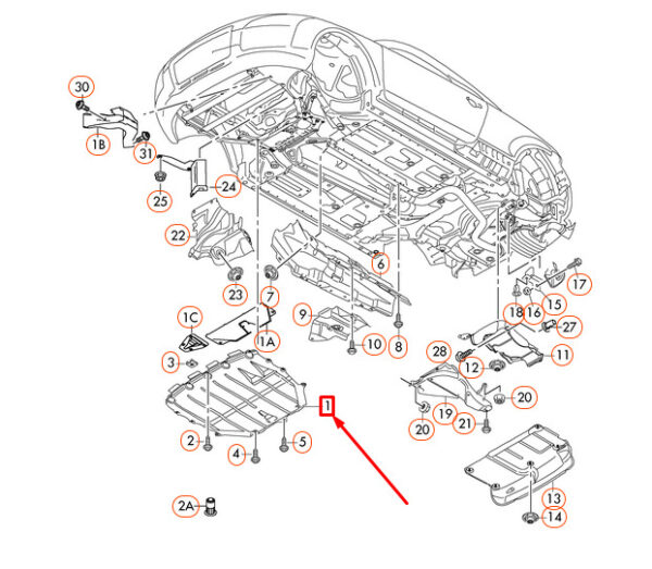 8J7825238A - NEW AUDI TT 8J REAR NOISE INSULATION 8J7825238A ORIGINAL