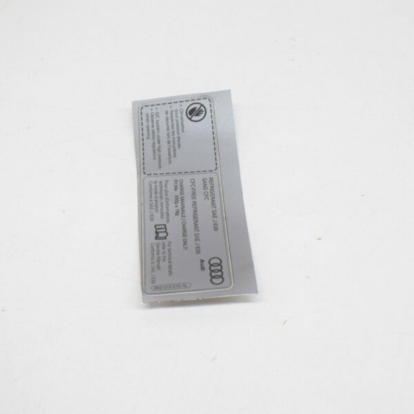 8K0010515AL - NEW AUDI A4 B8 AIR CONDITIONER STICKER 8K0010515AL ORIGINAL