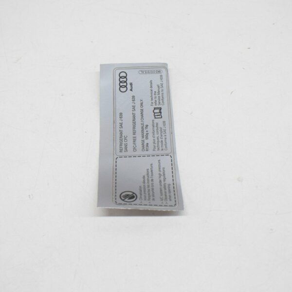 8K0010515AL - NEW AUDI A4 B8 AIR CONDITIONER STICKER 8K0010515AL ORIGINAL