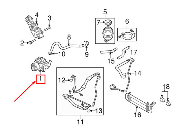 8K0145153F - NEW AUDI A5 SPORTBACK 8T POWER STEERING PUMP 8K0145153F ORIGINAL