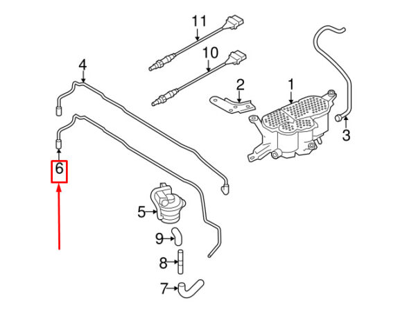 8K0201933M - AUDI A5 Sportback 8T Vacuum Control Line 8K0201933M ORIGINAL