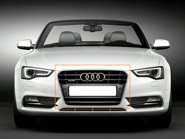 8T0853651KT94 - NEW AUDI A5 B8 FRONT CENTER GLOSSY BLACK/CHROME GRILLE 8T0853651KT94