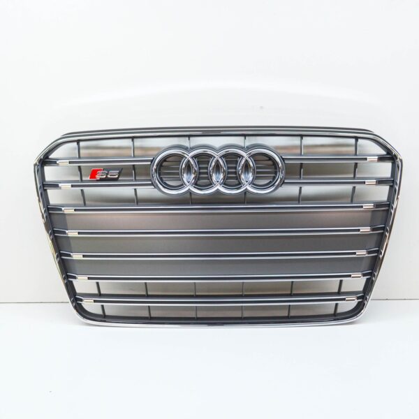 8T0853651P1RR - NEW AUDI A5 S5 FRONT BUMPER RADIATOR GRILLE PLATINUM GREY 8T0853651P 1RR