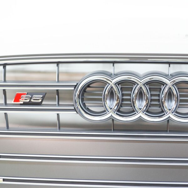 8T0853651P1RR - NEW AUDI A5 S5 FRONT BUMPER RADIATOR GRILLE PLATINUM GREY 8T0853651P 1RR