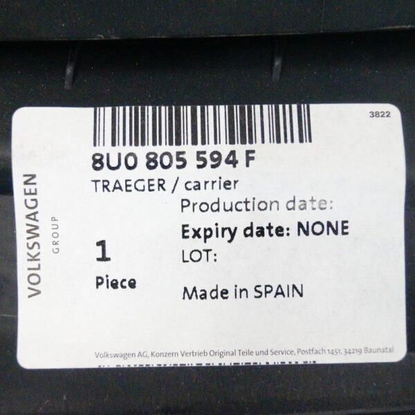8U0805594F - NEW AUDI Q3 8U FRONT SLAM PANEL RADIATOR SUPPORT 8U0805594F ORIGINAL
