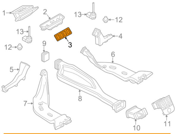 8V0819081A - AUDI A3 8V Air Guide Channel Adapter 8V0819081A ORIGINAL