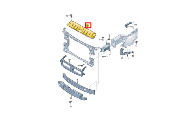 8W6807081D - NEW AUDI RS5 F5A SLAM PANEL FRAME UPPER PLASTIC TRIM 8W6807081D ORIGINAL