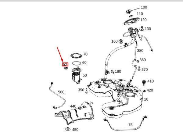 A0009054006 - MERCEDES-BENZ GLE W167 Fuel Tank Pressure Sensor A0009054006 ORIGINAL