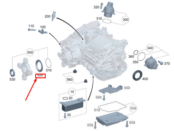 A0009975417 - MERCEDES-BENZ C S206 Rear Axle Differential Sealing Ring A0009975417 ORIGINAL