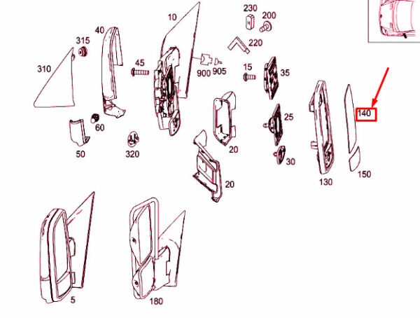 A0028111533 - MERCEDES-BENZ SPRINTER 906 Front Left Door Mirror Glass A0028111533 ORIGINAL