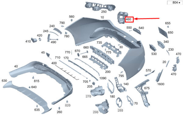 A1188210200 - MERCEDES-BENZ CLA C118 Rear Left Radar Sensor Holder A1188210200 ORIGINAL