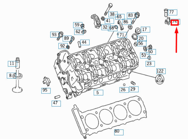 A1190100062 - MERCEDES-BENZ SL R129 Right Cylinder Head Oil Separator A1190100062 ORIGINAL