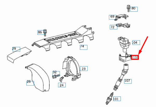 A1201501173 - MERCEDES-BENZ S W140 Ignition System Bracket A1201501173 ORIGINAL