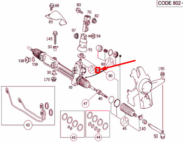 A1634600084 - NEW MERCEDES-BENZ ML W163 PARAMETRIC STEERING VALVE A1634600084 ORIGINAL