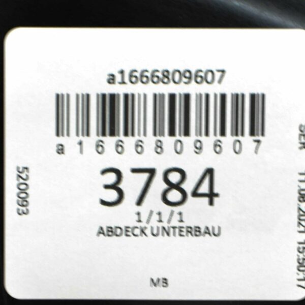A1666809607 - NEW MB GLE W166 REAR RIGHT SIDE UNDERBODY PROTECTION A1666809607 ORIGINAL