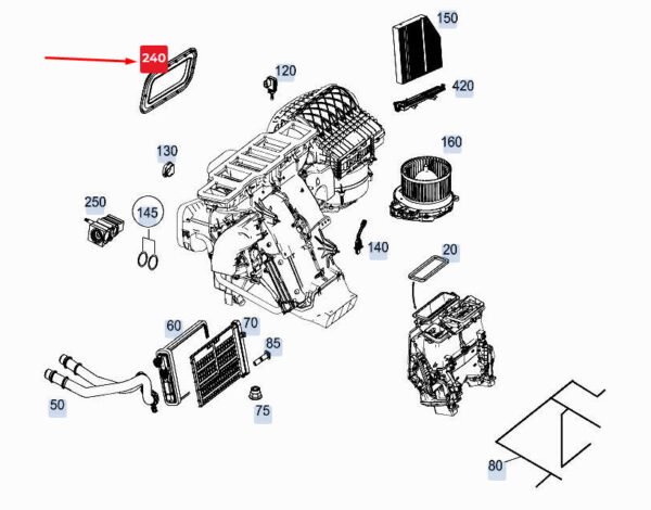A1678321300 - MERCEDES-BENZ GLE W167 Conditioner Case Flange Gasket A1678321300 ORIGINAL