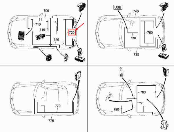 A1725405307 - MERCEDES-BENZ SLK R172 Tv Tuner Wiring Harness A1725405307 ORIGINAL