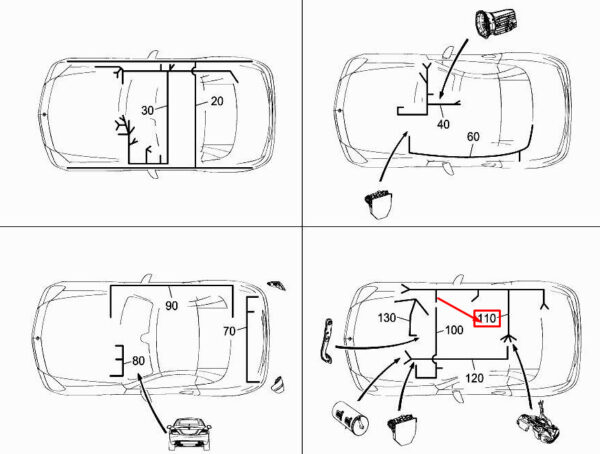 A1725407500 - MERCEDES-BENZ SLK R172 Fuel System Wiring Harness A1725407500 ORIGINAL