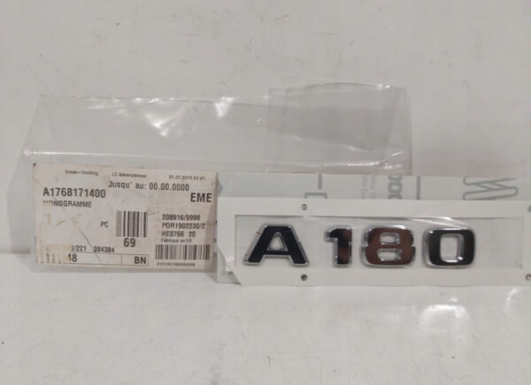 A1768171400 - MERCEDES-BENZ A W176 Rear End Door Model Plate Badge A1768171400 ORIGINAL