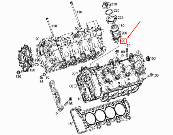 A1770180700 - MERCEDES-BENZ E W213 Engine Oil Filler Neck Molded Seal A1770180700 ORIGINAL