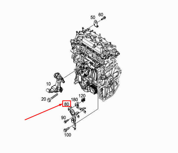 A2002230100 - MERCEDES-BENZ CITAN W415 Engine Lifting Eye A2002230100 ORIGINAL