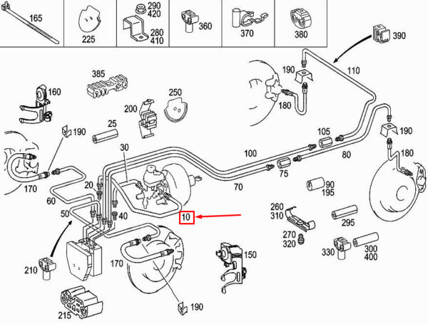 A2034202826 - MERCEDES-BENZ C W203 Brake Line A2034202826 ORIGINAL