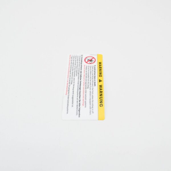 A2038179620 - MERCEDES-BENZ ML W164 Air Bag Label A2038179620 ORIGINAL
