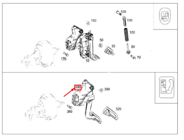 A2042902001 - NEW MERCEDES-BENZ E W212 BRAKE PEDAL A2042902001 ORIGINAL