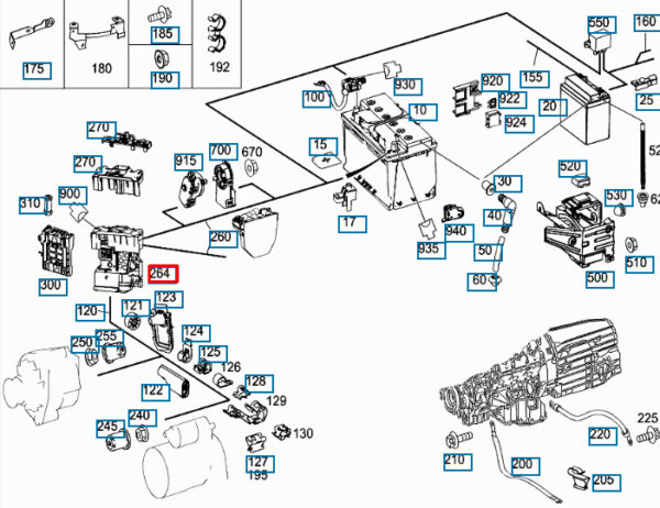 A2045403550 - NEW MERCEDES-BENZ C W204 FUSE BOX RHD A2045403550 ORIGINAL