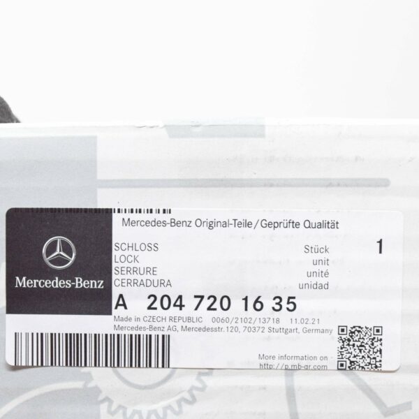 A2047201635 - NEW MERCEDES-BENZ C W204 FRONT RIGHT DOOR LOCK RHD A2047201635 ORIGINAL