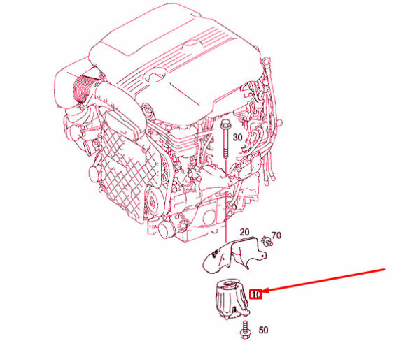 A2052400200 - NEW MERCEDES-BENZ C W205 FRONT LEFT ENGINE SUPPORT A2052400200 ORIGINAL