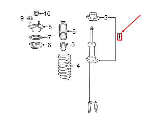 A2053200730 - NEW MERCEDES-BENZ C W205 FRONT LEFT SHOCK ABSORBER A2053200730 ORIGINAL