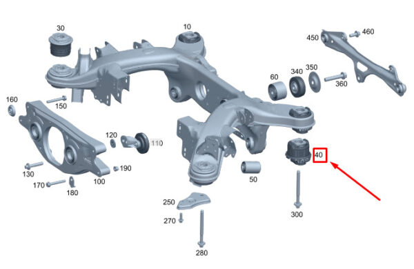 A2063512400 - MERCEDES-BENZ C S206 Rear Axle Subframe Insulator A2063512400 ORIGINAL