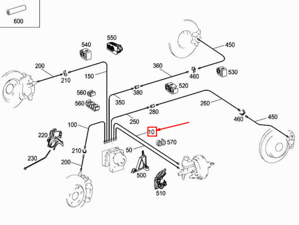 A2074203826 - MERCEDES-BENZ E Cabrio A207 Brake Line A2074203826 ORIGINAL