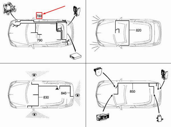 A2075402733 - MERCEDES-BENZ E Coupe C207 Antenna Cable Wiring A2075402733 ORIGINAL