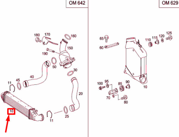 A2115003902 - NEW MERCEDES-BENZ E W211 INTERCOOLER RADIATOR A2115003902 ORIGINAL