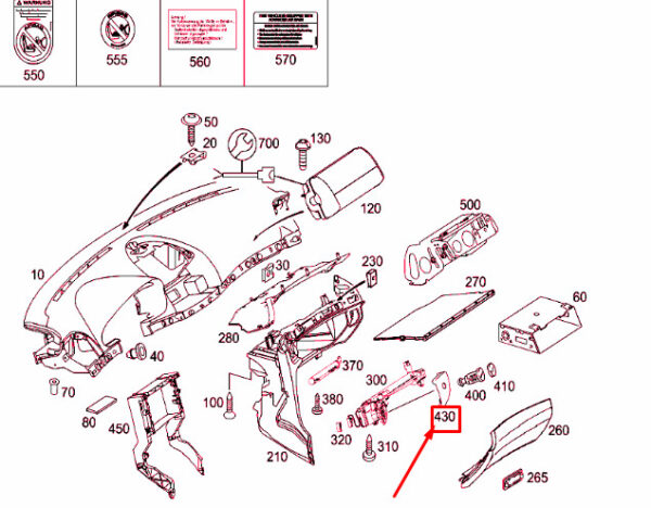 A21168902309116 - NEW MB E W211 GLOVE BOX LOCK BARREL COVER TRIM CAP RHD A21168902309116 ORIGINAL