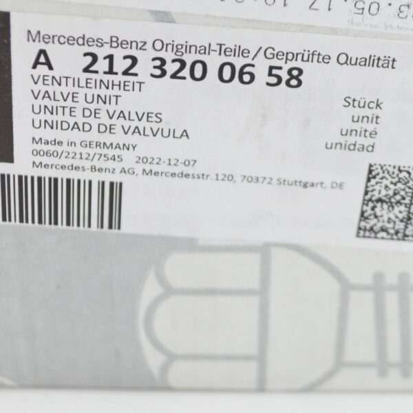A2123200658 - NEW MERCEDES-BENZ E W212 SUSPENSION VALVE BLOCK A2123200658 ORIGINAL