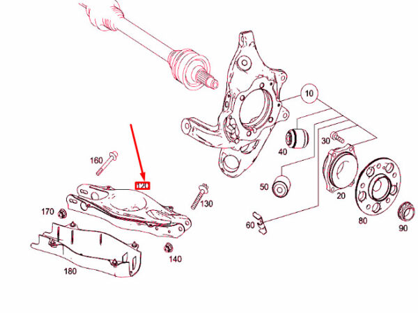 A2123500406 - MERCEDES-BENZ E W212 Rear Axle Spring Link A2123500406 ORIGINAL
