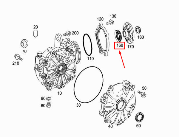 A2213530359 - MERCEDES-BENZ S W222 Drive Flange Sealing Ring A2213530359 ORIGINAL