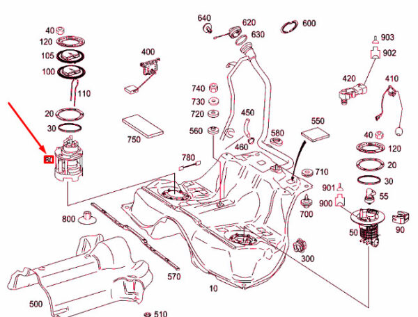 A2214707494 - NEW MERCEDES-BENZ S W221 FUEL DELIVERY MODULE A2214707494 ORIGINAL
