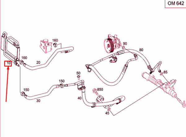 A2215000500 - NEW MERCEDES-BENZ S W221 POWER STEERING RADIATOR A2215000500 ORIGINAL