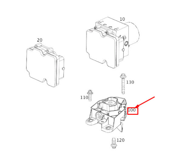 A2224311840 - MERCEDES-BENZ S W222 ABS Hydraulic Pump Bracket RHD A2224311840 ORIGINAL