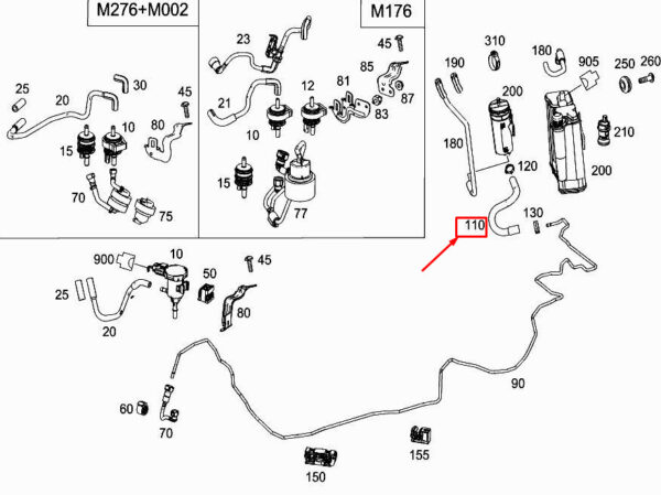A2224761226 - MERCEDES-BENZ S W222 Fuel Hose A2224761226 ORIGINAL