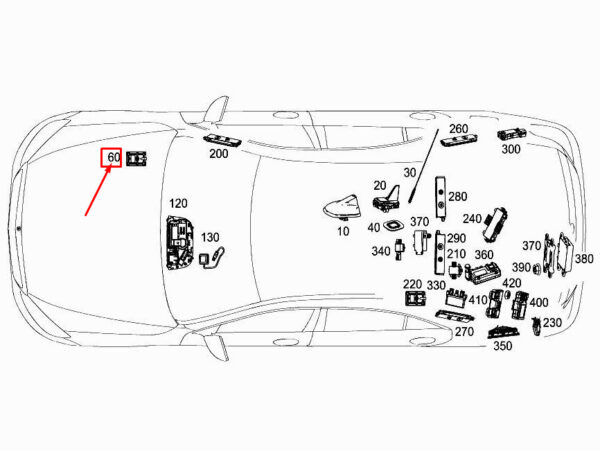 A2229058304 - MERCEDES-BENZ S W222 Bluetooth Antenna A2229058304 ORIGINAL