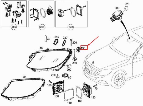 A2229069204 - MERCEDES-BENZ S W222 Front Right Led Light Source Module A2229069204 ORIGINAL