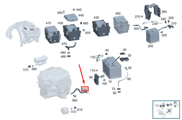 A2235400343 - MERCEDES-BENZ S W223 Engine To Transmission Ground Line A2235400343 ORIGINAL