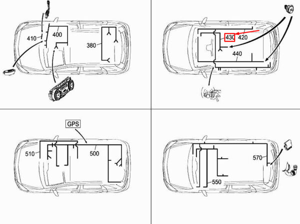 A2465408013 - MERCEDES-BENZ B W246 Rear Cigar Lighter Wiring Harness A2465408013 ORIGINAL