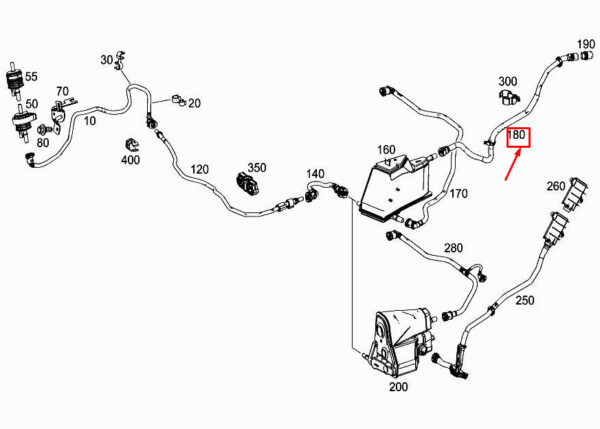 A2474700700 - MERCEDES-BENZ A W177 Activated Charcoal Filter Vent Line A2474700700 ORIGINAL